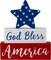 Memorial Day Decorations, 4th of July Decorations, God Bless America Wooden Block Sign with Star, Patriotic Independence Day Decor for The Home, Tiered Tray, Shelf, Table, Tabletop, Mantel